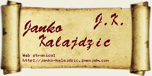 Janko Kalajdžić vizit kartica